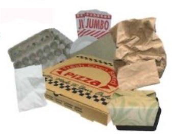 Pizza box and other acceptable papers