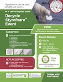 Flyer with details of styrofoam recycling even in Mankato